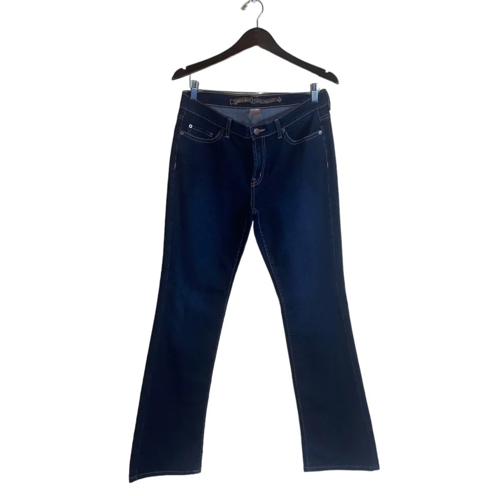 No Boundaries Denim Women’s Juniors Dark Blue Wash Mid Rise Bootcut Jeans Sz 11 - Picture 11 of 16